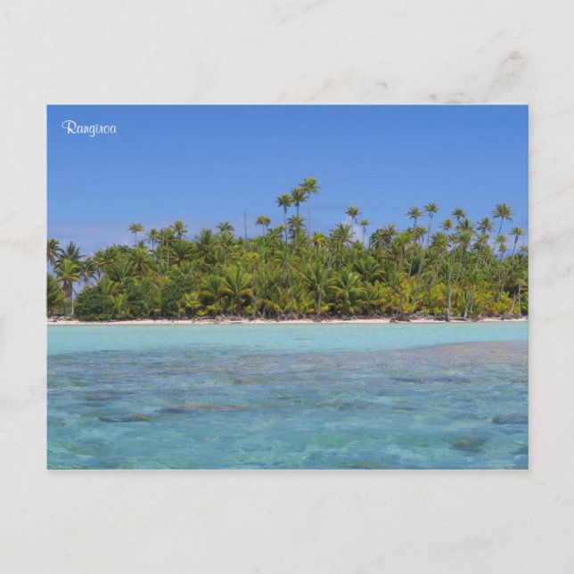 Tropeninsel Rangiroa Postkarte (Vorderseite)