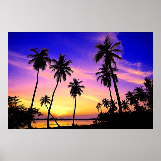 Tropeninsel Sonnenuntergang über Sri Lanka Poster (Vorne)
