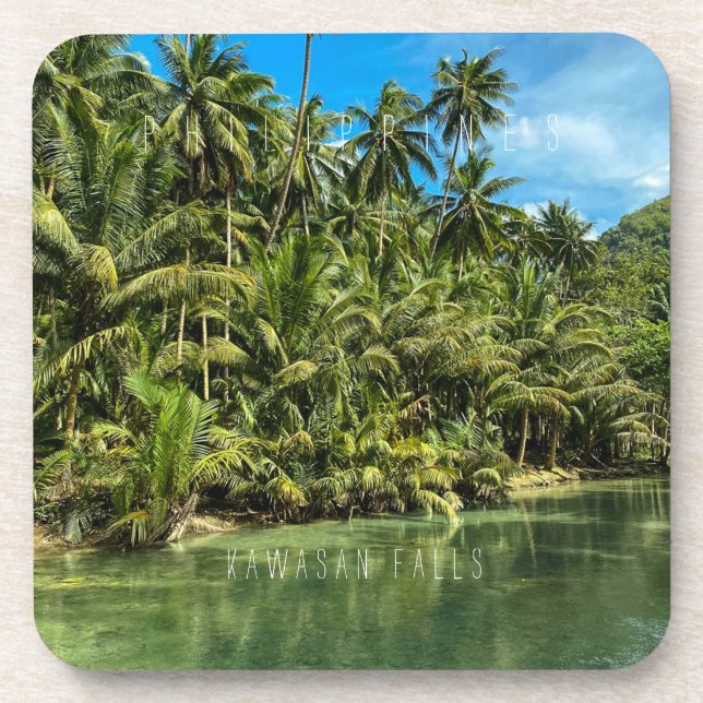 Tropenlandschaft, Philippinen, Kawasan fällt Cas Getränkeuntersetzer (Vorderseite)