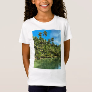 Tropenlandschaft, Philippinen, Kawasan fällt Cas T-Shirt