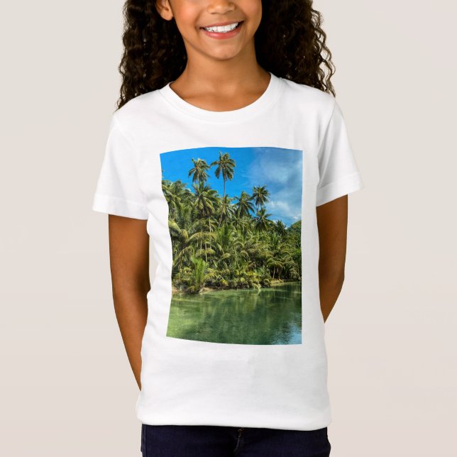 Tropenlandschaft, Philippinen, Kawasan fällt Cas T-Shirt (Vorderseite)