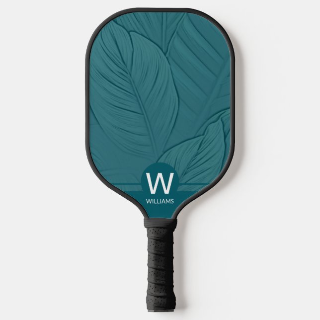 Tropenmonogramm Pickleball Schläger (Vorderseite)