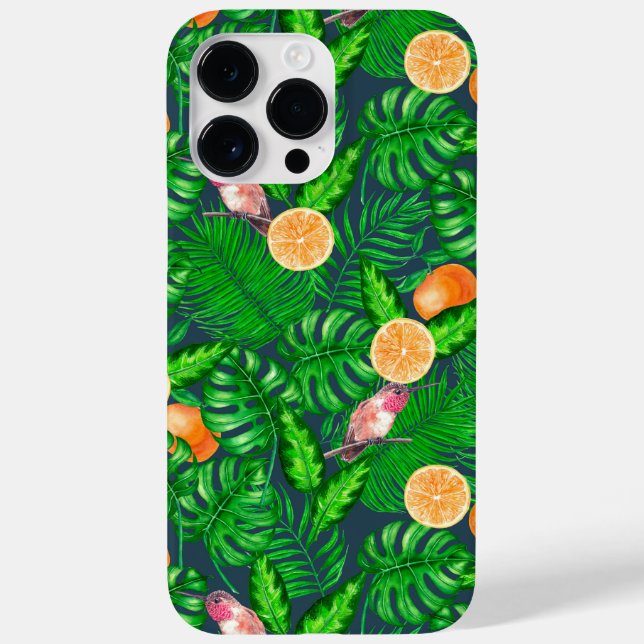 Tropenmuster, Kolibris Case-Mate iPhone 14 Pro Max Hülle (Rückseite)
