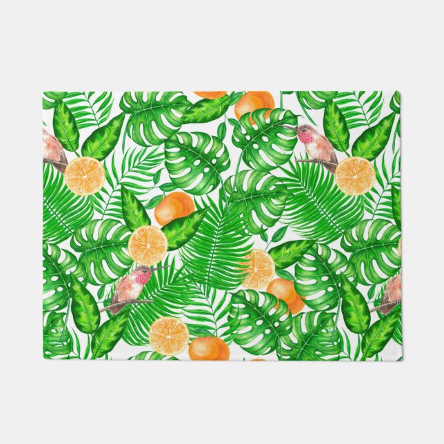 Tropenmuster, Kolibris II Fußmatte (Vorderseite)