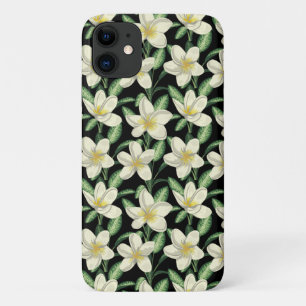 Tropennahtlose, weiße Blume, grünes Blatt Case-Mate iPhone Hülle