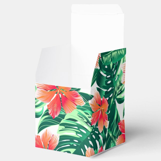 Tropenorangefarbener Hibiskus Geschenkschachtel (Geöffnet)