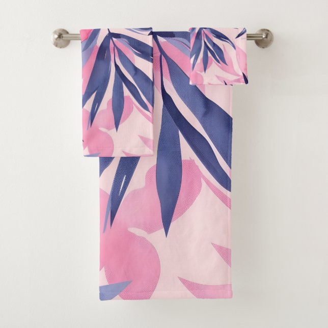 Tropenrosa Blume Badhandtuch Set (Insitu)