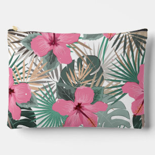 Tropenrosa Hibisken Groß Zubehörtasche