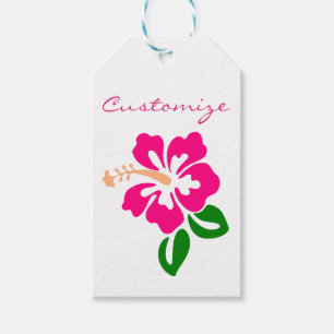 Tropenrosa Hibiskus Blume Thunder_Cove Geschenkanhänger
