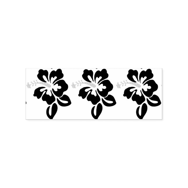 Tropenrosa Hibiskus Blume Thunder_Cove Gummistempel (Prägung)