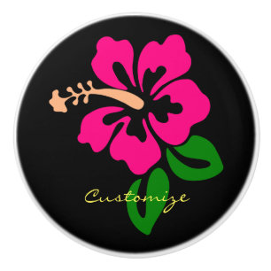 Tropenrosa Hibiskus Blume Thunder_Cove Keramikknauf