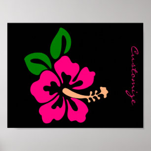 Tropenrosa Hibiskus Blume Thunder_Cove Poster