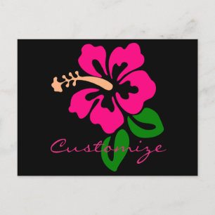 Tropenrosa Hibiskus Blume Thunder_Cove Postkarte