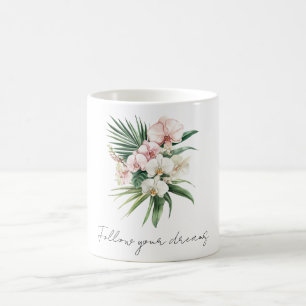 Tropenrosa Orchid-Blume Kaffeetasse