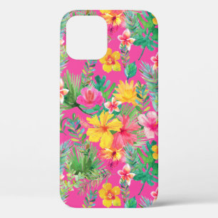 Tropenrosa und gelber Hibiskus Case-Mate iPhone Hülle