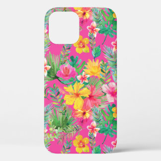Tropenrosa und gelber Hibiskus Case-Mate iPhone Hülle