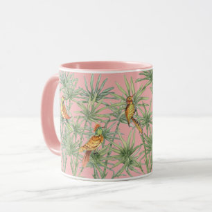 Tropenrosa Vögel Bamboo Chinoiserie Hübsch Tasse