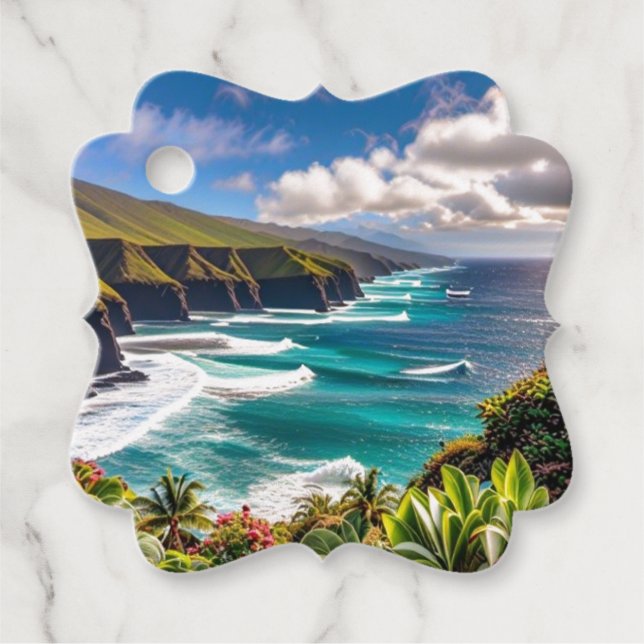 Tropenvibes Geschenkanhänger (Vorderseite)