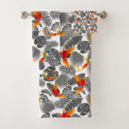 Tropenvögel Badhandtuch Set