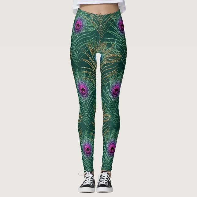 Tropenvogel Peacock Leggings (Vorderseite)