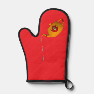 Tropf Tropf Doppel Teekanne Rot Koch Bäcker Ofenhandschuh