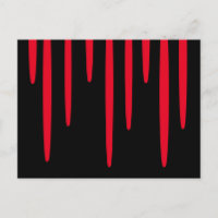 Tropfblutpostkarte (schwarz & rot)