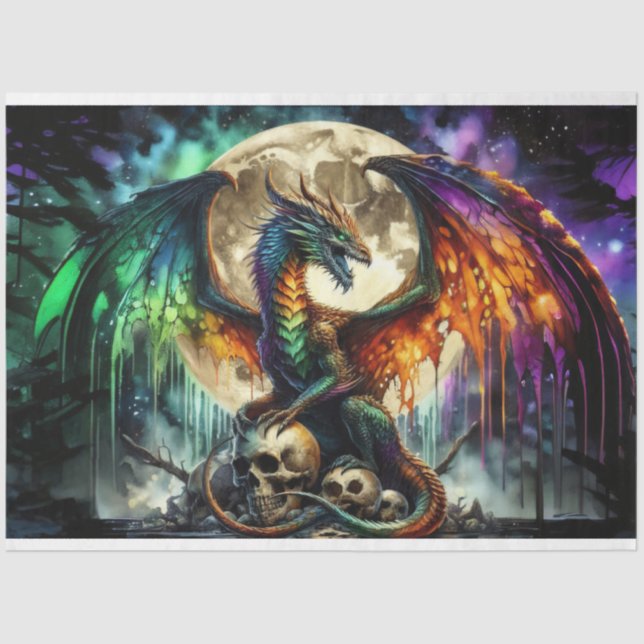 Tropfdrache Seidenpapier (Vorderseite)