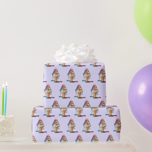 Tropfeis Geschenkpapier (Partygeschenke)
