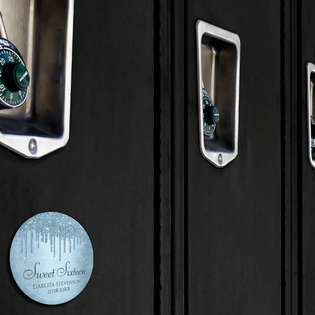 Tropfeis-Glitzer | Blaue Imitate Sparkle Süß 16 Magnet (Von Creator hochgeladen)