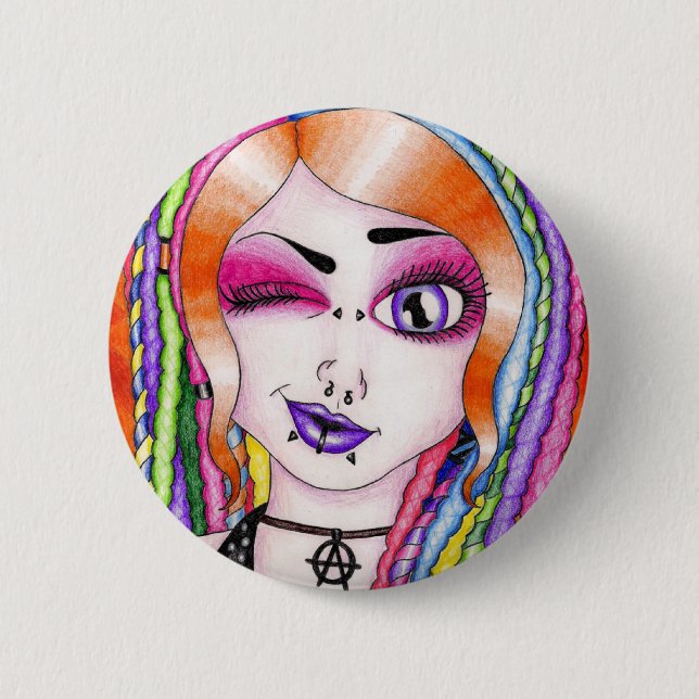 Tropfen-Angst herrlich Button (Vorderseite)