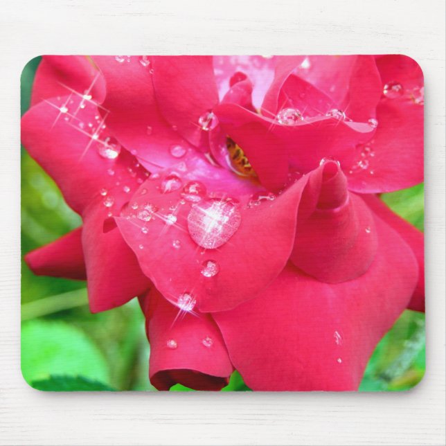 Tropfen auf Petals Maus Mat Mousepad (Vorne)
