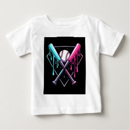 Tropfen Baseball Bat Magic - Neon Splash Zuhause P Baby T-shirt