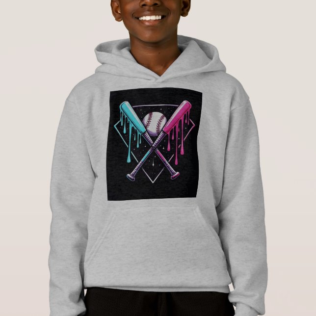 Tropfen Baseball Bat Magic - Neon Splash Zuhause P Hoodie (Vorderseite)