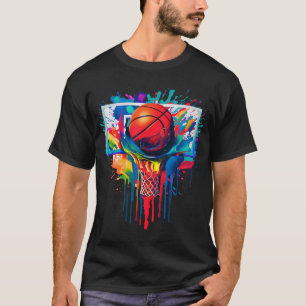 Tropfen Basketball Ball Hoop Slam Dunk Dripp T-Shirt