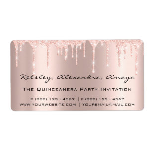 Tropfen Blush Rose Bridal Sweet 16. Quinceanera