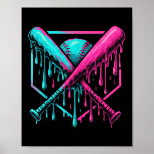 Tropfen Boys Baseball Bat und Poster