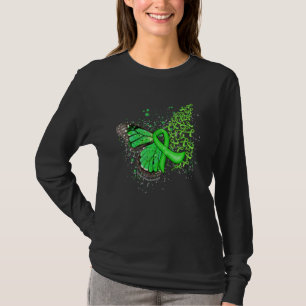 Tropfen Butterfly Green Ribbon Cerebral Palsy Awa T-Shirt