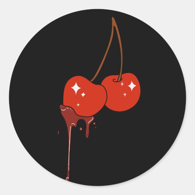 Tropfen Cherry Sticker (Vorderseite)