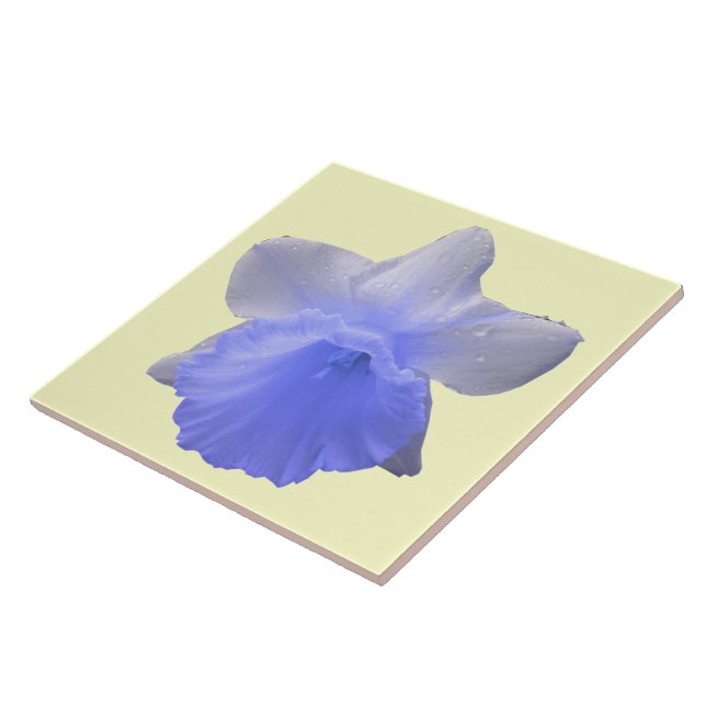 Tropfen Daffodil Blue Tile Fliese (Seite)