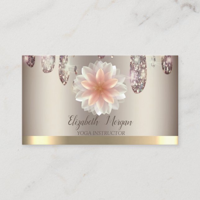 Tropfen des beruflichen Glitzer, Lotus Visitenkarte (Vorderseite)