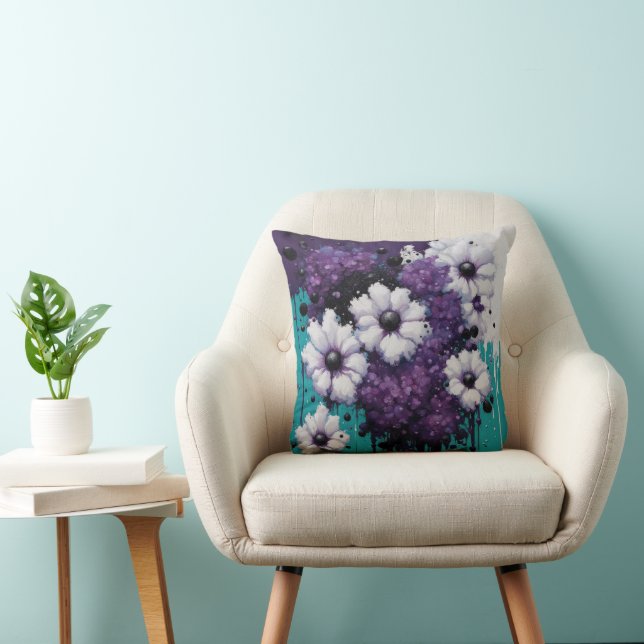 Tropfen für abstrakte Blume Kissen (Stuhl )