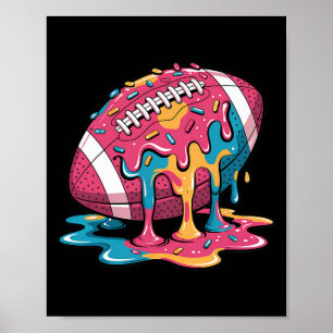 Tropfen für Lineman Wr Qb Rb Eiscreme Sprung Poster