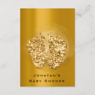 Tropfen Glitzer Baby Shower Feet Gold VIP Girl Boy Einladung