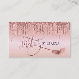 Tropfen Gold Lashes Schönheit Makeup Girl Lash Visitenkarte