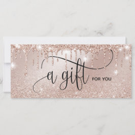 Tropfen Gold Moderne Blush Pink Geschenkkarte