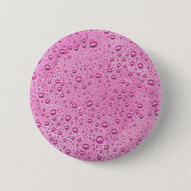 Tropfen heißrosa Wasser Button (Vorderseite)