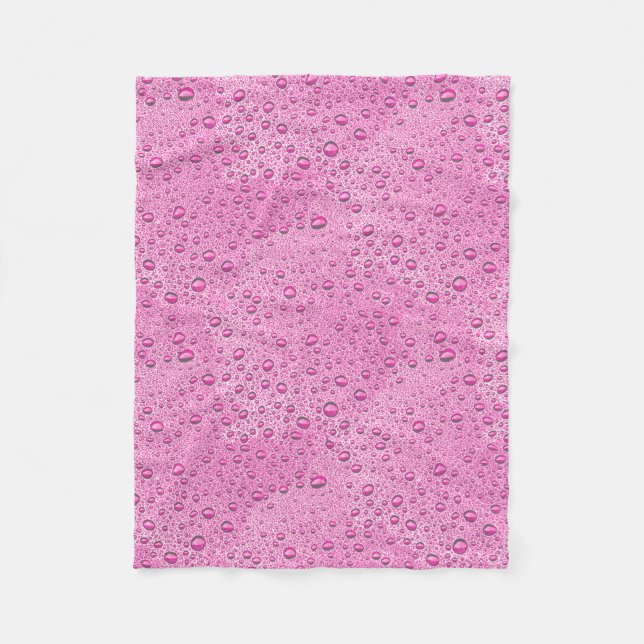 Tropfen heißrosa Wasser Fleecedecke (Vorderseite)
