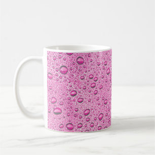 Tropfen heißrosa Wasser Kaffeetasse