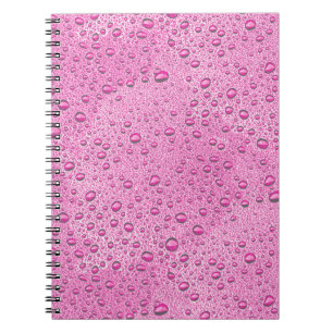 Tropfen heißrosa Wasser Notizblock
