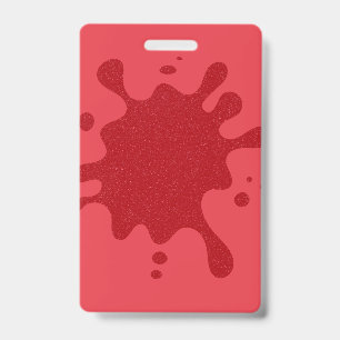 Tropfen-ID-Abzeichen - Tomato Red Custom Ausweis
